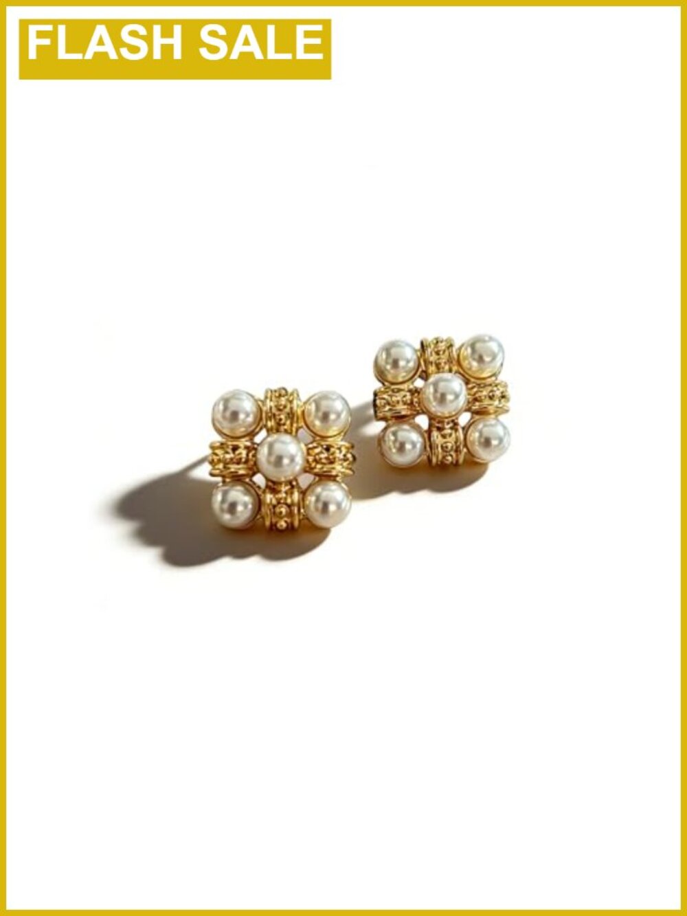 Vintage Imitation Pearl Stud Earrings Elegant Wedding Party Evening Wear